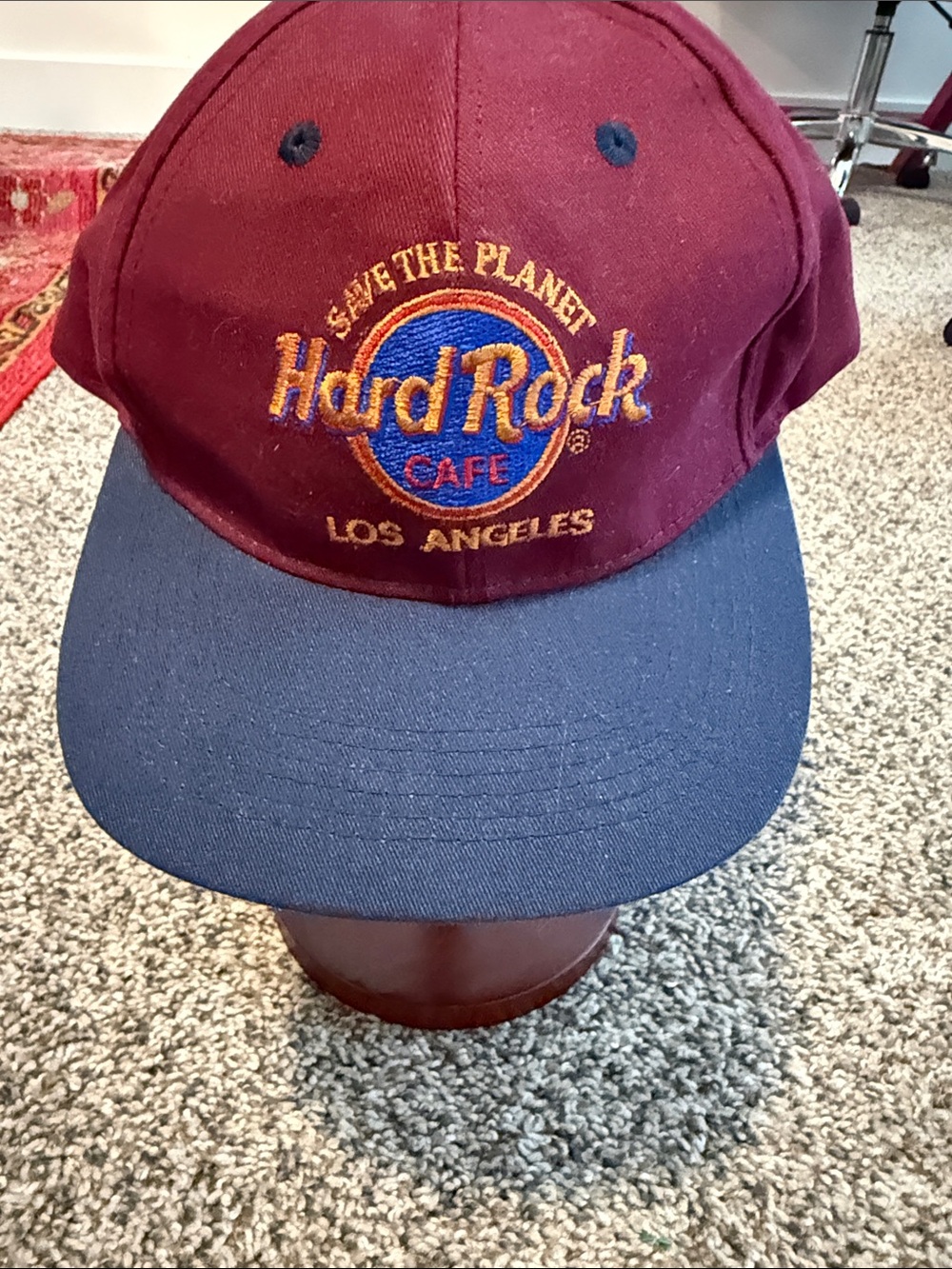 Vintage 90s Hard Rock Cafe Save The Planet Los Angeles Snapback Hat
